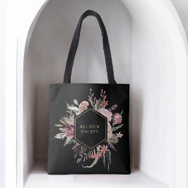 Rustikales Elegant Boho Floral mit geometrischem R Tasche