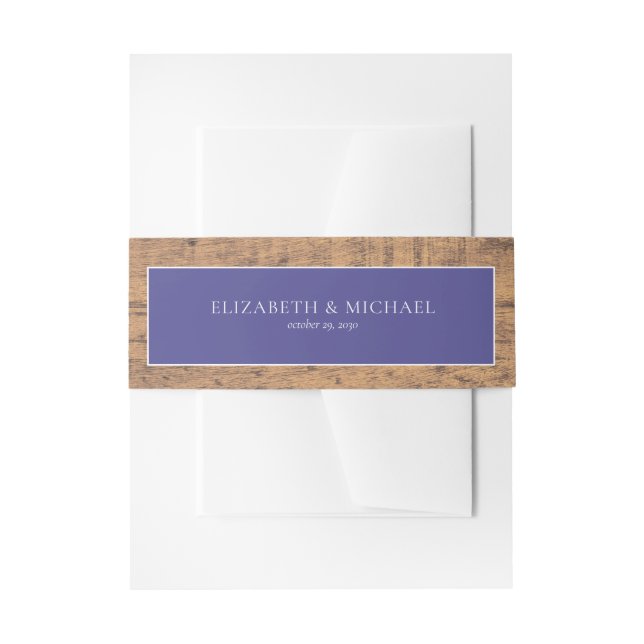 Rustikales Elegant Lavender Eucalyptus Wedding Einladungsbanderole (Vorderseite Beispiel)