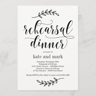 Rustikales Elegante EDITABLE FARBEN Probe Dinner Einladung