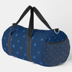 Rustikales Elegantes Blau und schwarze Sterne Duffle Bag