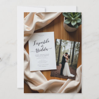 Rustikales Elegantes Hochzeitseinladungs-Set | Mod Einladung