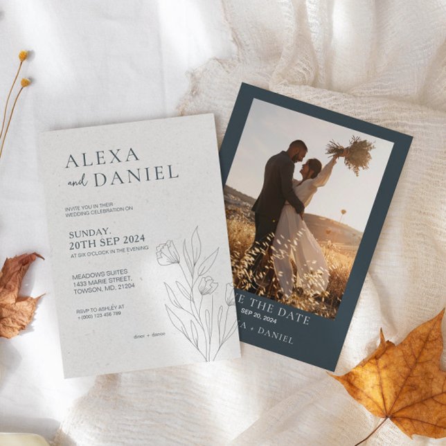 Rustikales Elegantes Hochzeitsempfang Einladung (Von Creator hochgeladen)