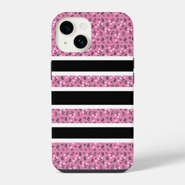 Rustikales elegantes Muster iPhone 14 Hülle (Rückseite)
