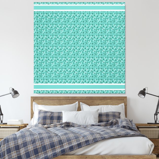 Rustikales elegantes Muster Leinwanddruck (Insitu (Schlafzimmer))