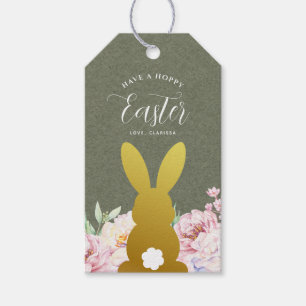 Rustikales Elegantes Ostern Personalisiert Geschenkanhänger