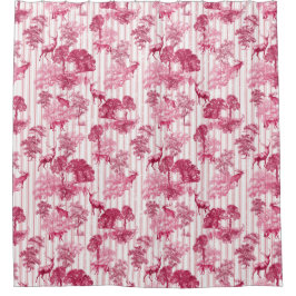 Rustikales Elegantes Rosa Duschvorhang