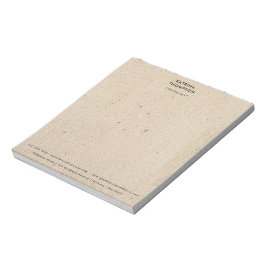 Rustikales Elfenbeinpapier - Minimalistisches Unte Notizblock