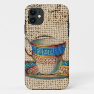 Rustikales Englisch Country Tee Party Blue Teacup Case-Mate iPhone Hülle