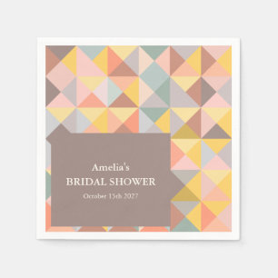 Rustikales erdbedingtes neutrales Brautparty Serviette