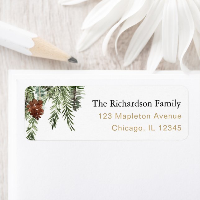 Rustikales Etikett für Pinienbäume (Insitu)