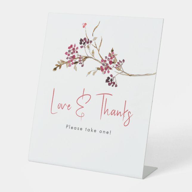 Rustikales Fall Brautparty Gefälligkeitszeichen Sockelschild (Vorderseite)