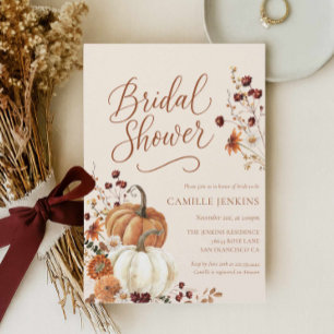 Rustikales Fall Floral Brautparty Einladung