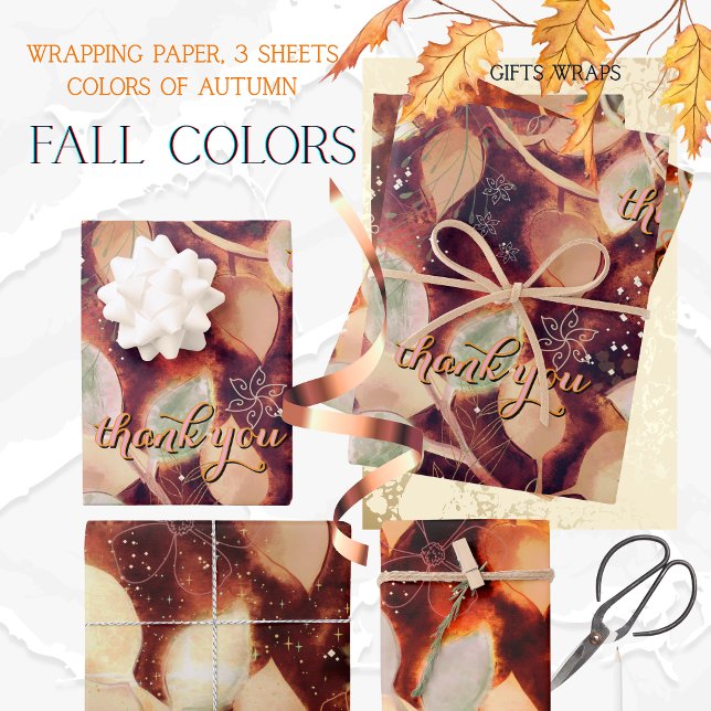 Rustikales Fall-Foliage-Aufwertungspapier Geschenkpapier Set (Rustic Fall Foliage Appreciation Paper)