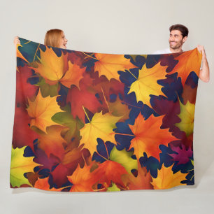 Rustikales Fall Foliage Fleece Blanket