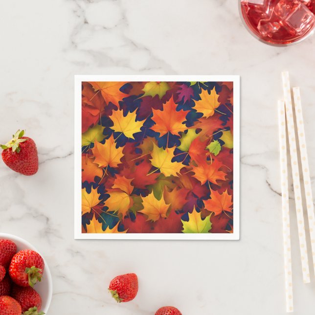 Rustikales Fall Foliage Serviette (Beispiel)