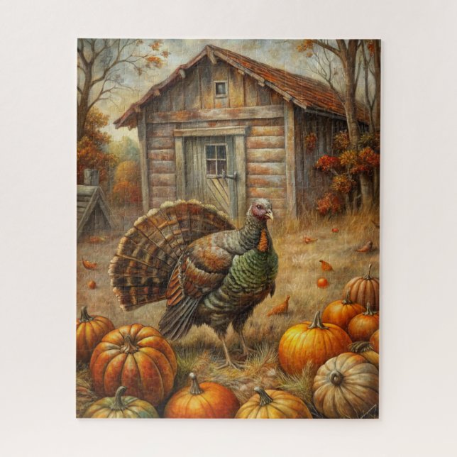 Rustikales Fall-Puzzle (Vertikal)