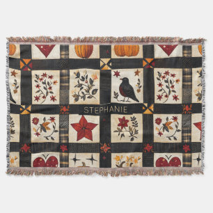 Rustikales Fall Quilt Muster Bauernhaus Patchwor Decke