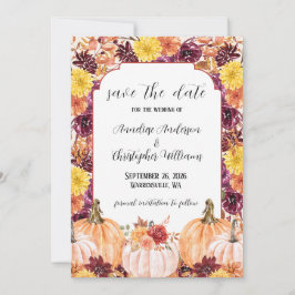 Rustikales Fall Wasserfarbe Foto Save The Date