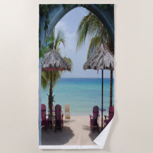Rustikales Familien Beach House Strandtuch