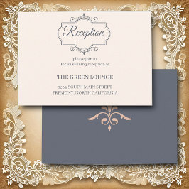 Rustikales Filigree, Hochzeitsempfang Begleitkarte