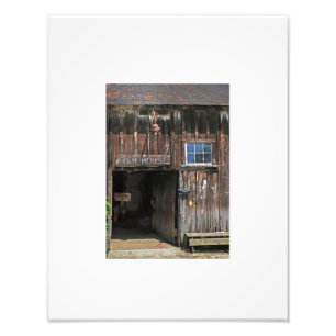 Rustikales Fisch-Dock-Haus-Foto Fotodruck