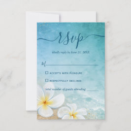 Rustikales Floral Watercolor RSVP Karte