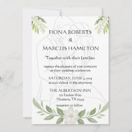 Rustikales florales und Minimalistisches Elegant S Save The Date
