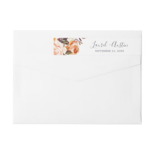 Rustikales Florals Hochzeitslabel