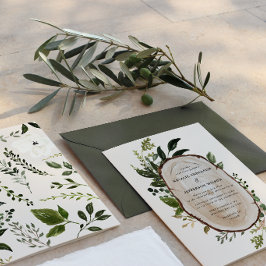 Rustikales Foliage Bauernhaus Elegante Botanische Einladung