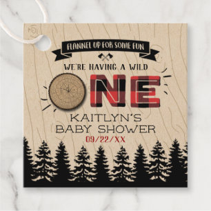 Rustikales Forest Buffalo Kariert Wild One Baby Du Geschenkanhänger