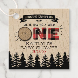 Rustikales Forest Buffalo Kariert Wild One Baby Du Geschenkanhänger