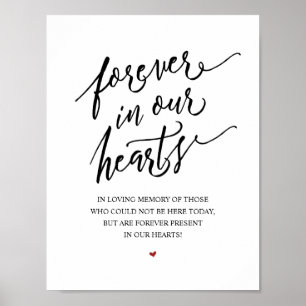 Rustikales Forever In Unseren Herzen Erinnerungsze Poster