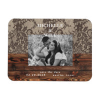 Rustikales Foto aus Holz und Spitzen speichern das