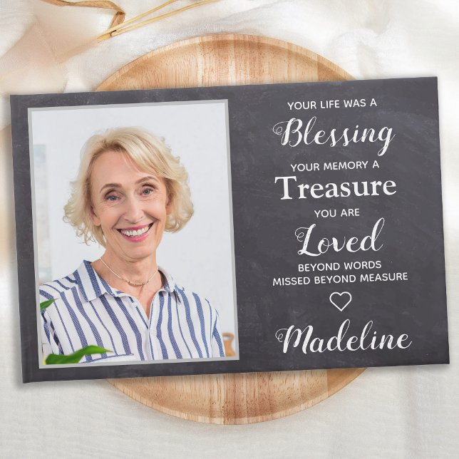 Rustikales Foto bei der Beerdigung des Gedächtniss Gästebuch (Von Creator hochgeladen)