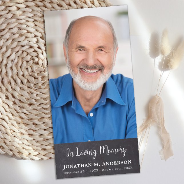 Rustikales Foto-Beileid zur Beerdigung Dankeskarte (Von Creator hochgeladen)