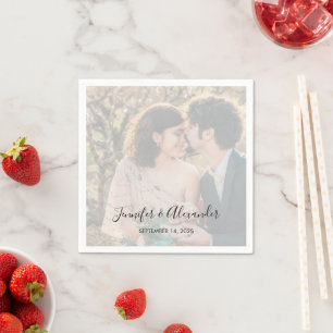 Rustikales Foto boho Hochzeit Serviette