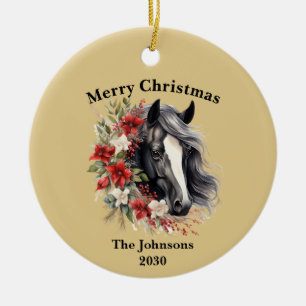 Rustikales Foto Christimas Keramik Ornament