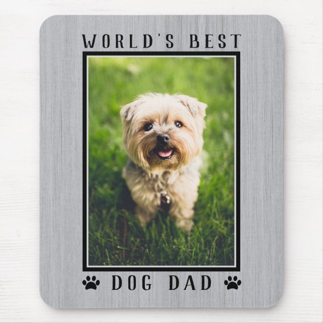 Rustikales Foto: Der beste Hund-Vater der Welt, Pa Mousepad (Vorne)