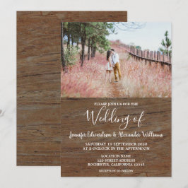 Rustikales Foto Einladung