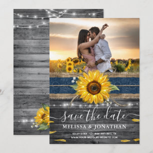 Rustikales Foto für Hochzeitsfeiern Save The Date