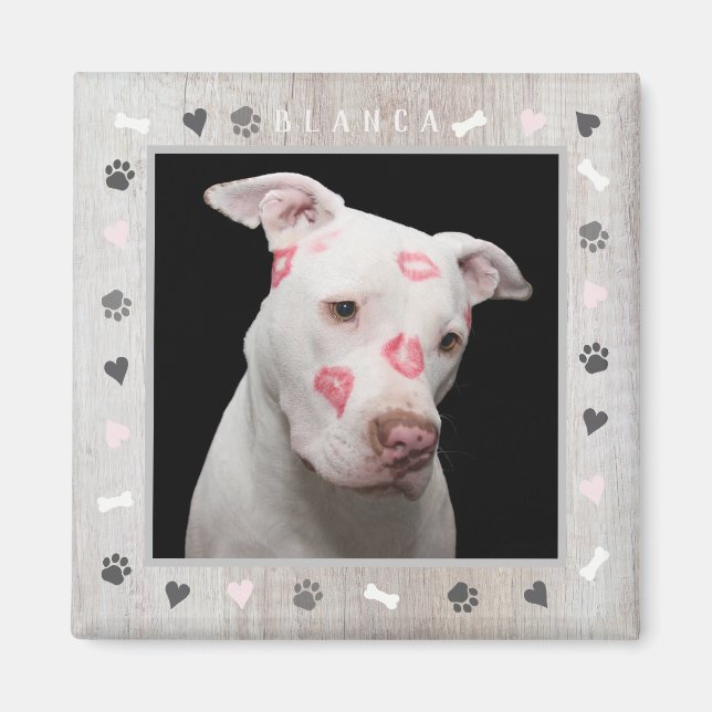 Rustikales Foto für Hunde und personalisieren Magnet (Vorne)