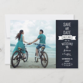 Rustikales Foto für Karton-Typografie Save the Dat Save The Date