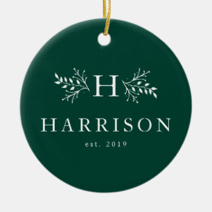 Rustikales Foto für Monogramm-Jäger Keramik Ornament