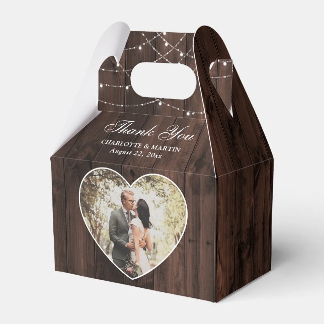 Rustikales Foto Geschenkschachtel (Vorderseite)