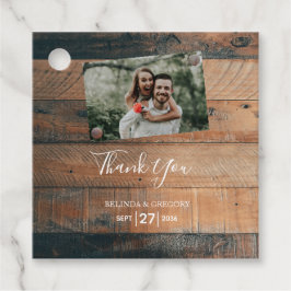 Rustikales Foto Hochzeitsgeschenk Geschenkanhänger