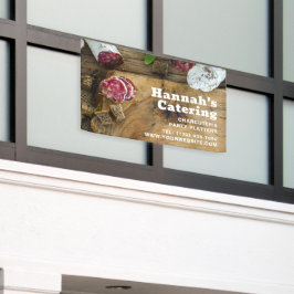 Rustikales Foto Holzpappe Charcuterie Catering Banner