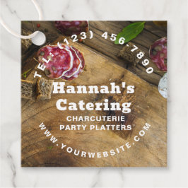 Rustikales Foto Holzpappe Charcuterie Catering Geschenkanhänger