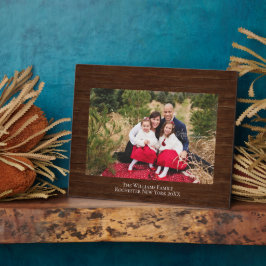 Rustikales Foto mit Personalisiertem Holznamen 8x1 Fotoplatte