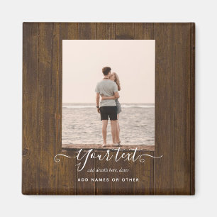 Rustikales FOTO spendet Freunde der Textfamilie Magnet