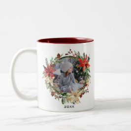 Rustikales Foto und Jahr Zweifarbige Tasse